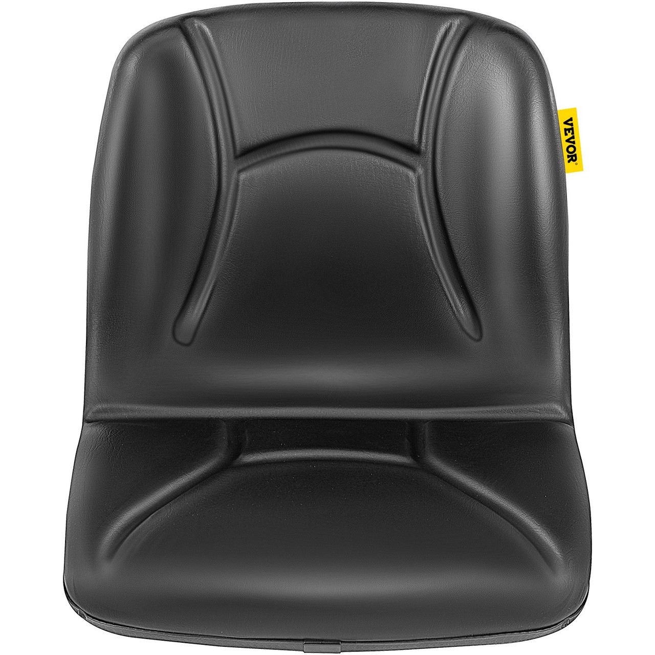 VEVOR Universal Lawn Tractor Seat Replacement, Compact High Back Mower Seat,  Black Vinyl Forklift Seat, Central