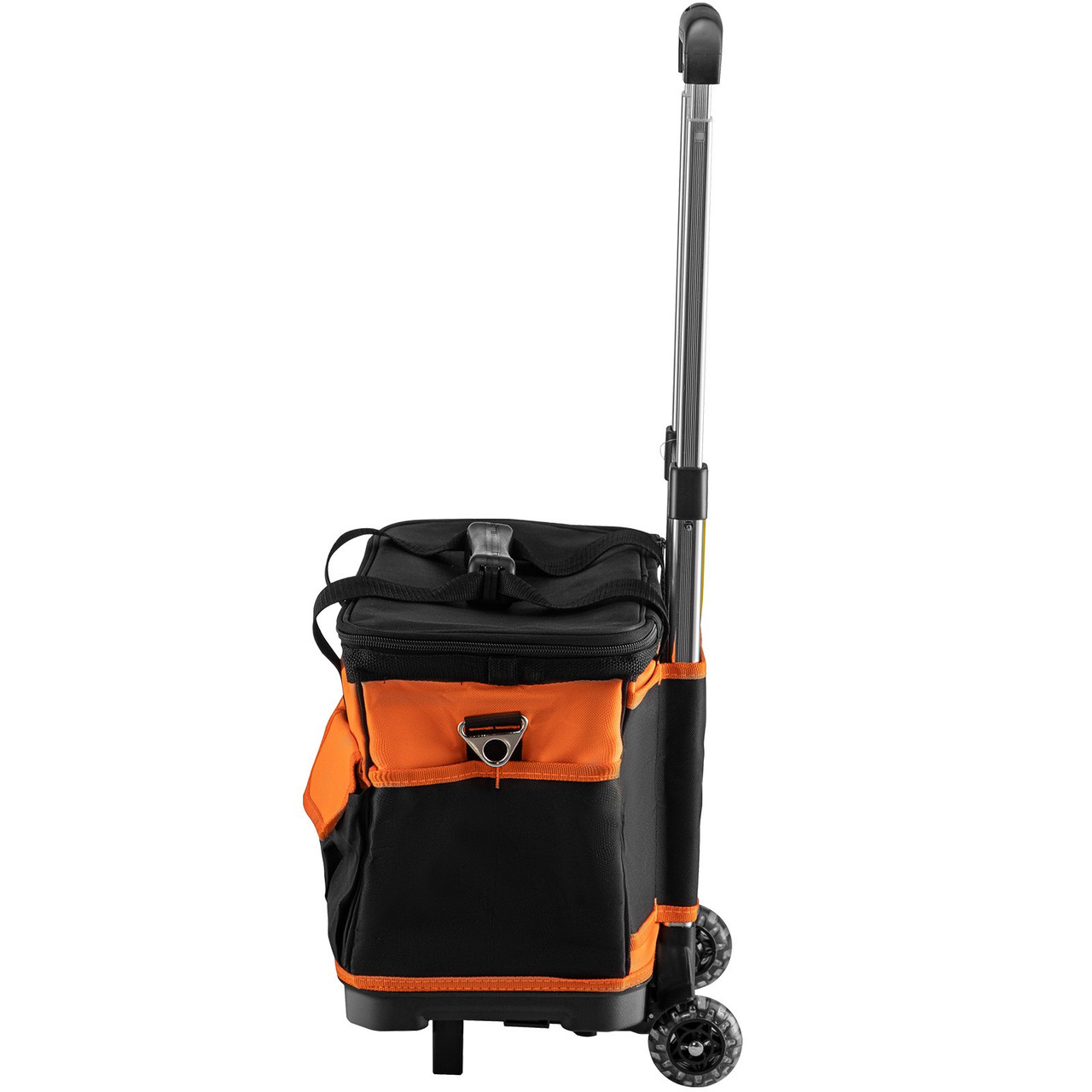 Rolling Tool Bag, 14in Tool Bag with Wheels, 17 Pockets Roller Tool Bag, 110lb Load Capacity Rolling Tool Bag w/Wheels, Roller Tool Box w/Two 2.56in Wheels, Rolling Tote w/Telescoping Handle