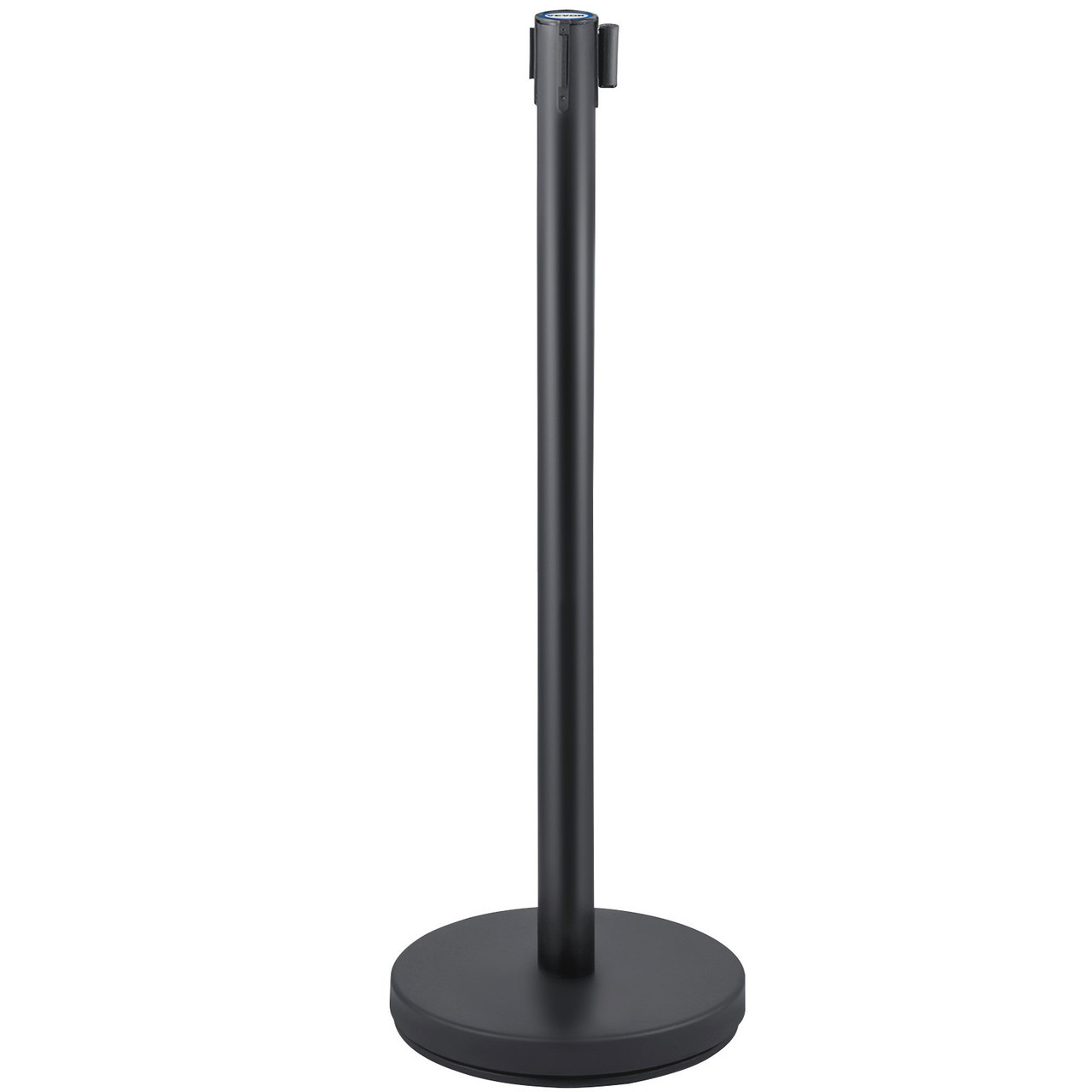 Crowd Control Stanchion, Set of 6 Pieces Stanchion Set, Stanchion Set w/ 6.6 ft/2 m Red Retractable Belt, Crowd Control Barrier w/Rubber Base  Easy Connect Assembly for Crowd Control (Black)