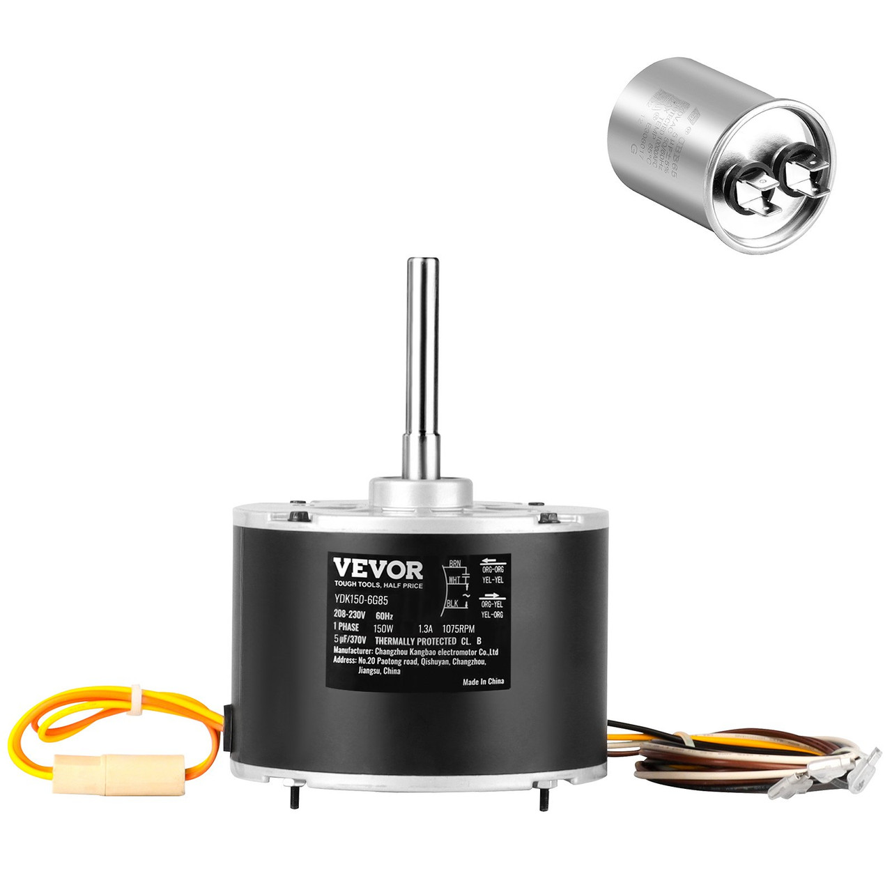 Condenser Fan Motor K55HXJKL-2918, 51-23055-11, 1/5 HP 208-230V