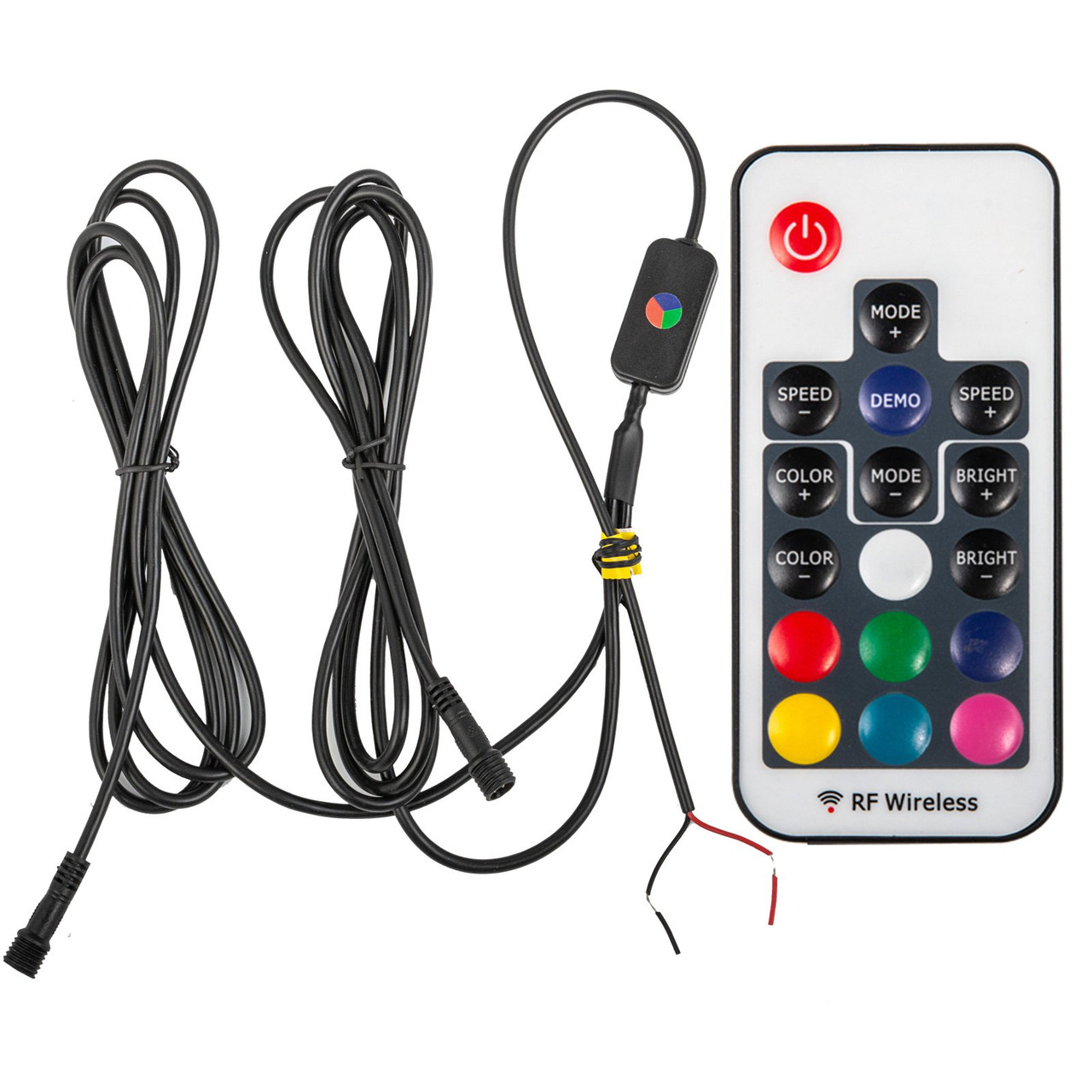 2PC 3FT 360Â°Spiral LED Whip Lights RGB Color Lighted Whips Dancing/Chasing Light Antenna LED Whips Weatherproof, RF Wireless Remote for Sand Dune UTV ATV RZR Off-Road Trucks Jeep 4X4