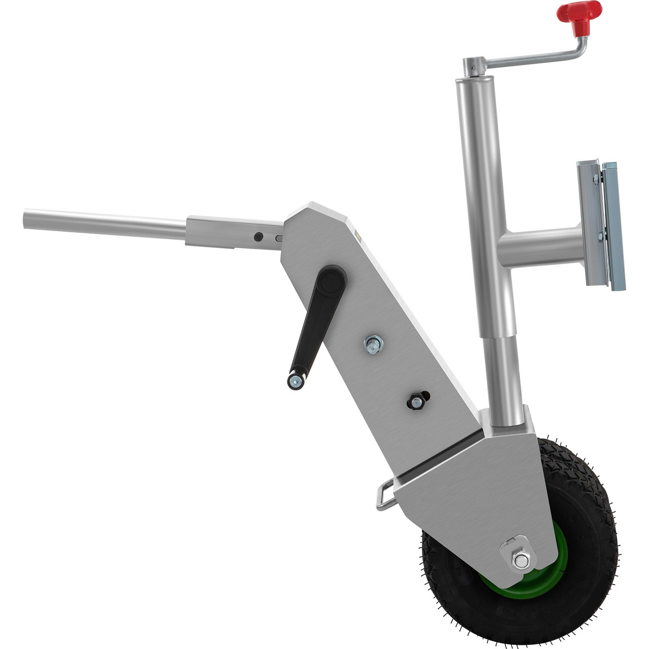 Manual Trailer Dolly, 5000lb Load Capacity Trailer Mover Valet w/ 6.3" Hitch Plate & 10.63" Wheels, 10.64" Adjustable Height, Heavy-Duty Trailer Jack Tug for Car, RV, Boat, and Travel Trailers