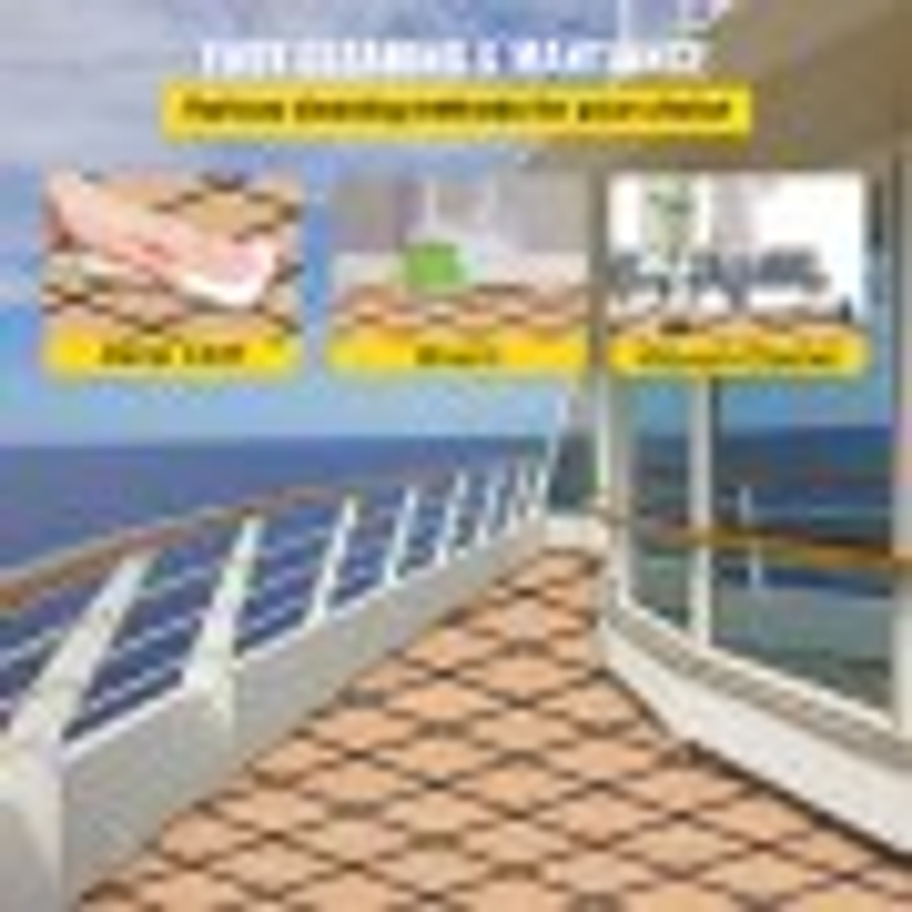 75" x 27" EVA Foam Marine Boat Flooring Teak Decking Sheet Pad