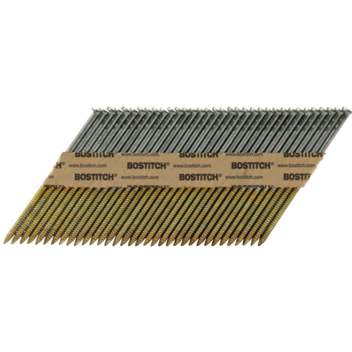 BOSTITCH 2-3/8" x .113" Ring Bright Off-Set Round Head 30Â¡ Paper Tape Collated