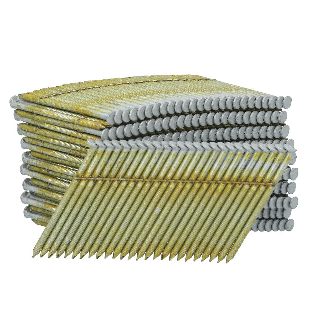 BOSTITCH 2-3/8" x .120 28Â° Wire Hot-Dipped Galvanized Ring Shank Full Round Head Framing Nails - 2,000 Count