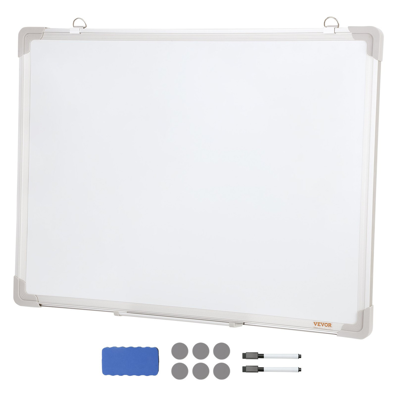 VEVOR Magnetic Whiteboard, 24 x 18 Inches, Dry Erase Board for Wall with Aluminum Frame, White Board Includes 1 Magnetic Erase