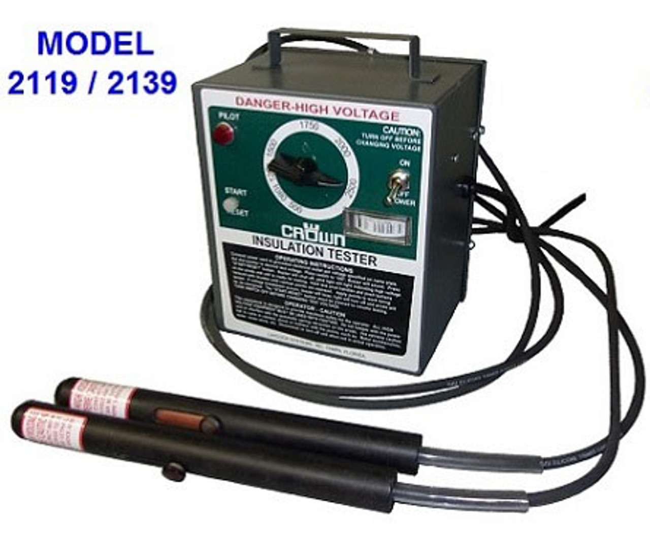 HIPOT Insulation Testers  115v, 50-60 Hertz, 7 Position Voltage Selection With Buzzer, Automatic Breakdown Circuit , And Manual Reset Feature, Also Features A Voltage Indication Meter.