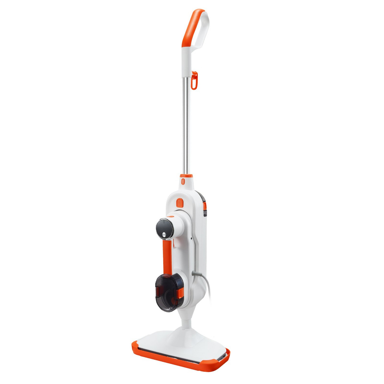 Steam Mop, 8-in-1 Hard Wood Floor Cleaner with 7 Replaceable Brush Heads, for Various Hard Floors, Like Ceramic, Granite, Marble, Linoleum, Natural Floor Mop with 2 pcs Machine Washable Pads