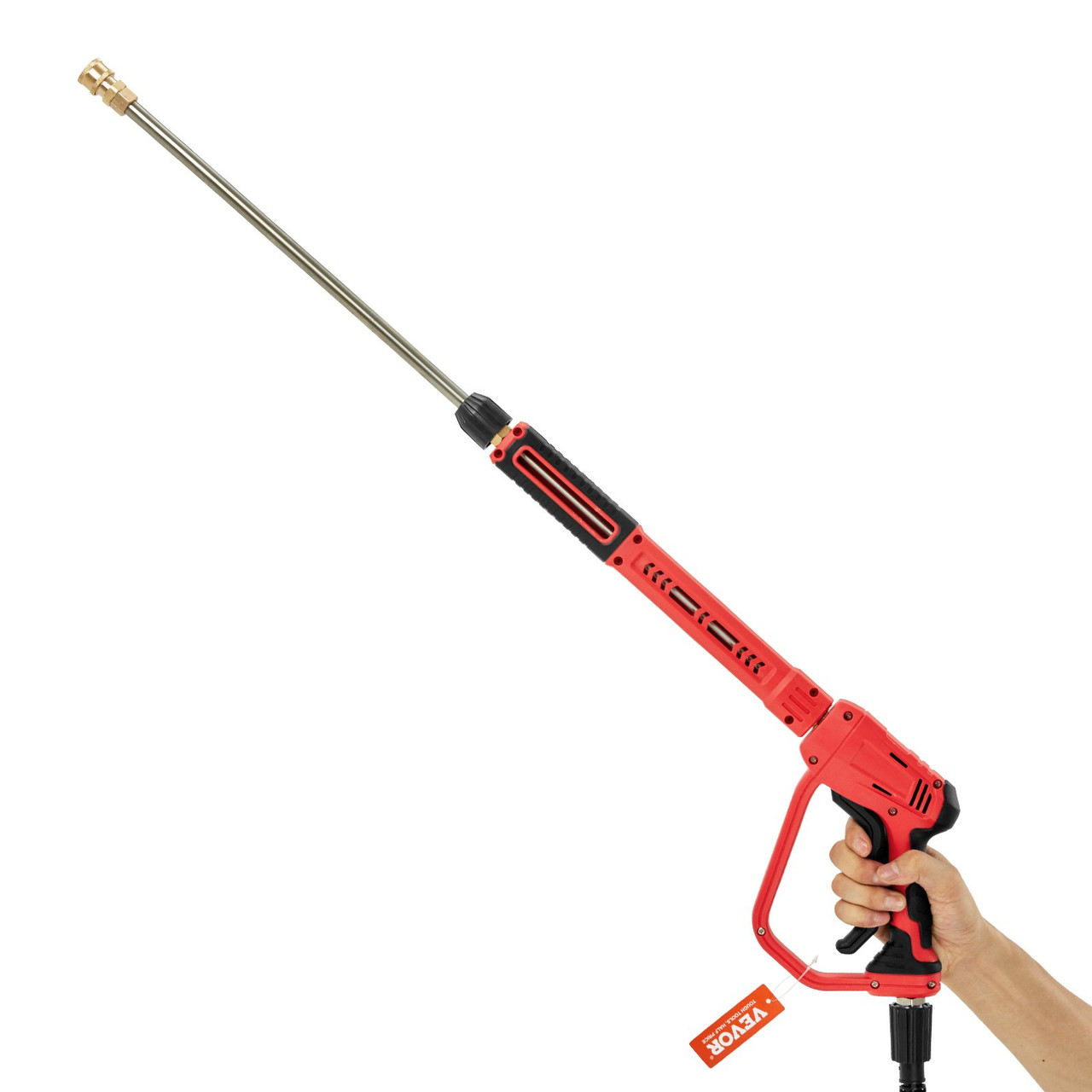 High Pressure Washer Gun, 4000 PSI, Power Washer Spay Gun with Replacement Extension Wand, M22-14mm Inlet & 1/4'' Outlet Hose Connector Foam Gun, Pressure Washer Handle with 5 Nozzle Tips