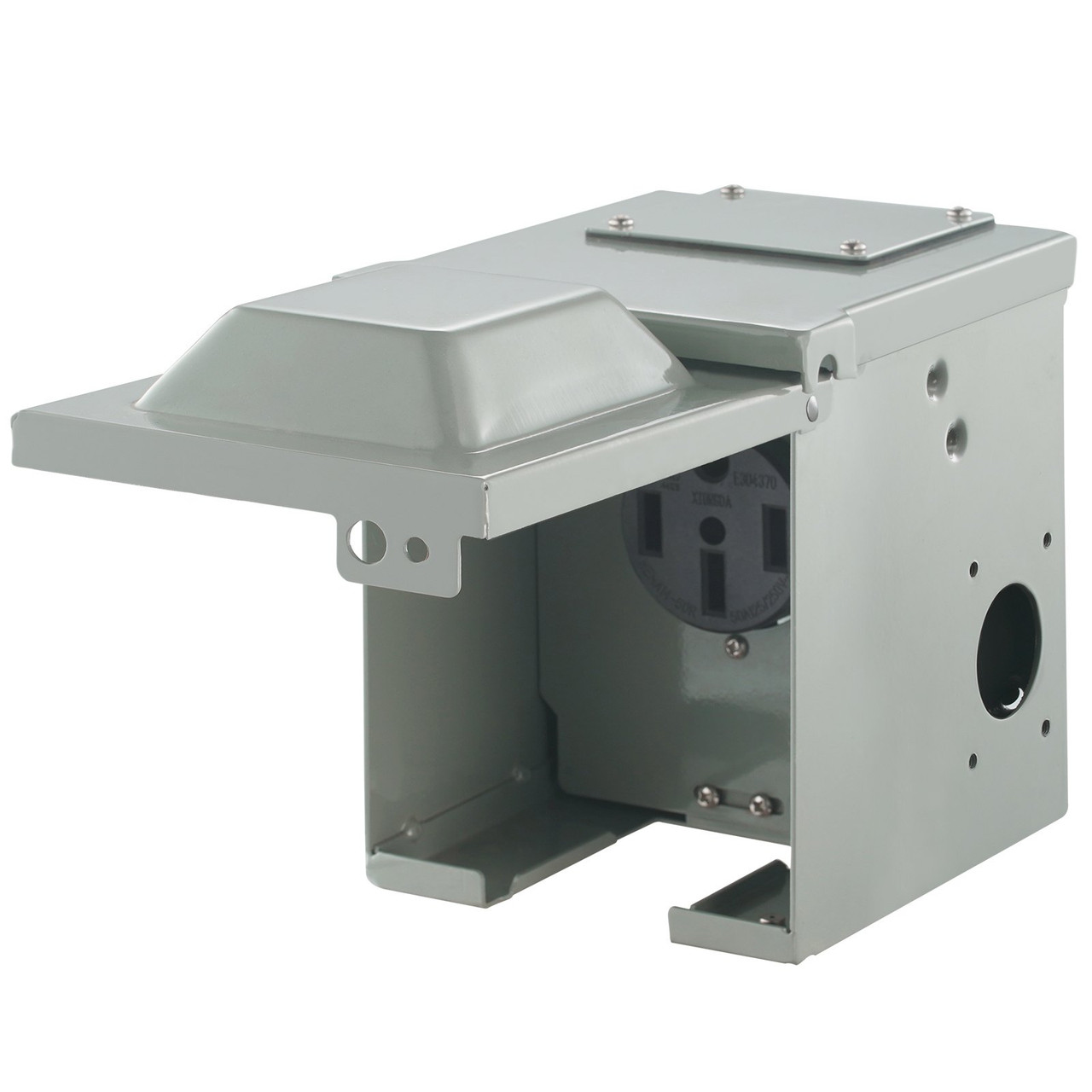  WELLUCK RV Power Outlet Box, 50A 125/250V, NEMA 14-50R  Receptacle, Enclosed & Lockable