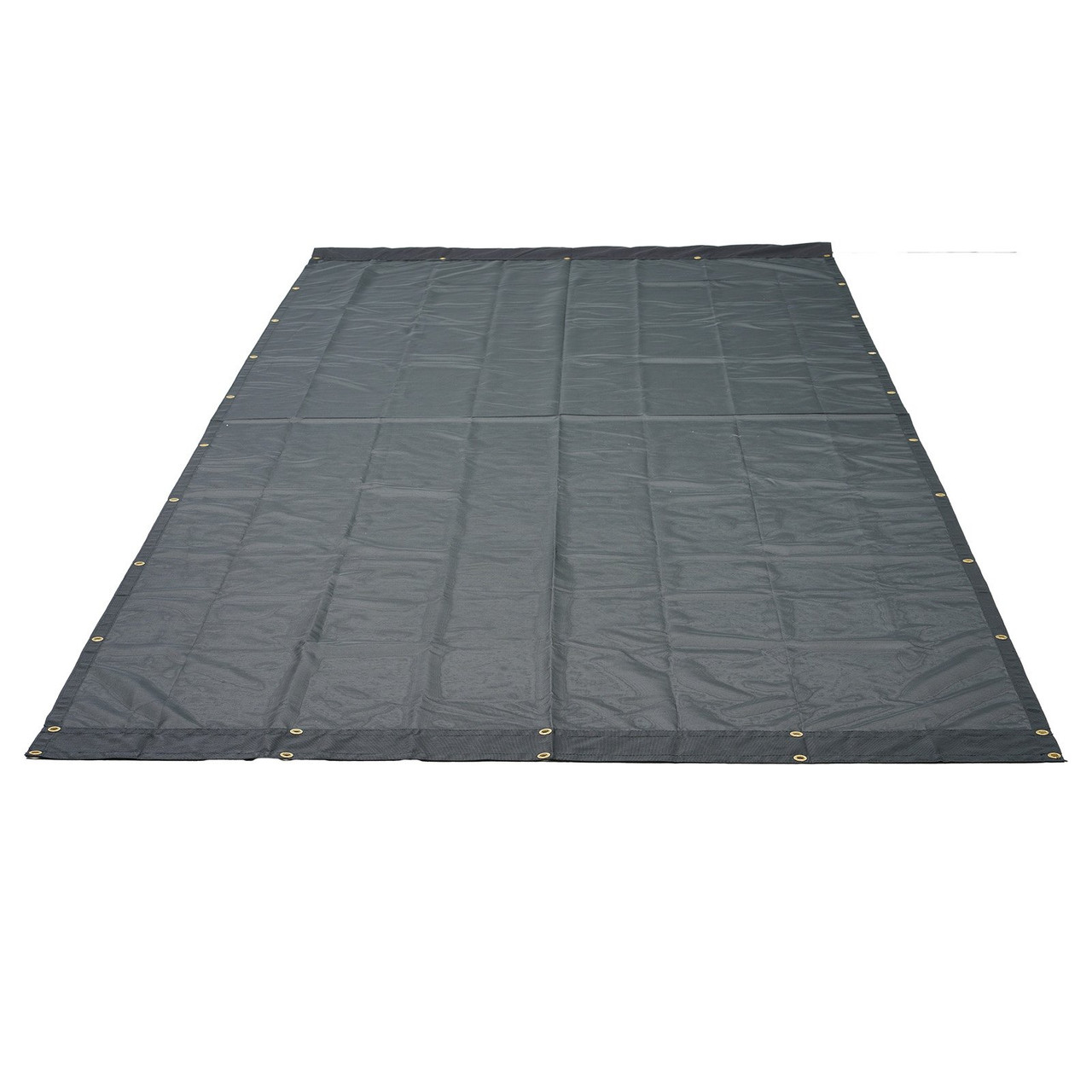 Dump Truck Mesh Tarp, 7 x 22 ft, PVC Coated Black Heavy Duty Cover with 5.5" 18oz Double Pocket, Brass Grommets, Reinforced Double Needle Stitch Webbing Fits Manual or Electric Dump Truck System