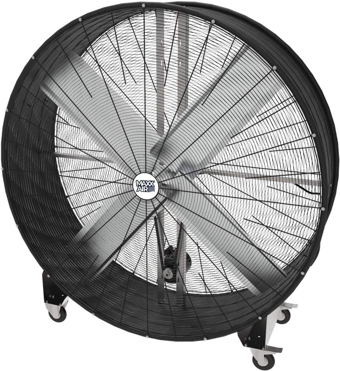 High Velocity Industrial Belt Drive Barrel Fan. Heavy Duty Rolled Steel Housing, 19,000 CFM