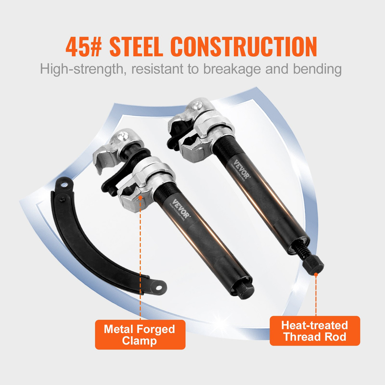 Coil Spring Compressor Tool, 2 pcs Heavy Duty Macpherson Strut Spring Compressor Set, 2646 lbs Strut Spring Compressor with Safety Bracket and Carrying Case, for Car Truck ATV UTV