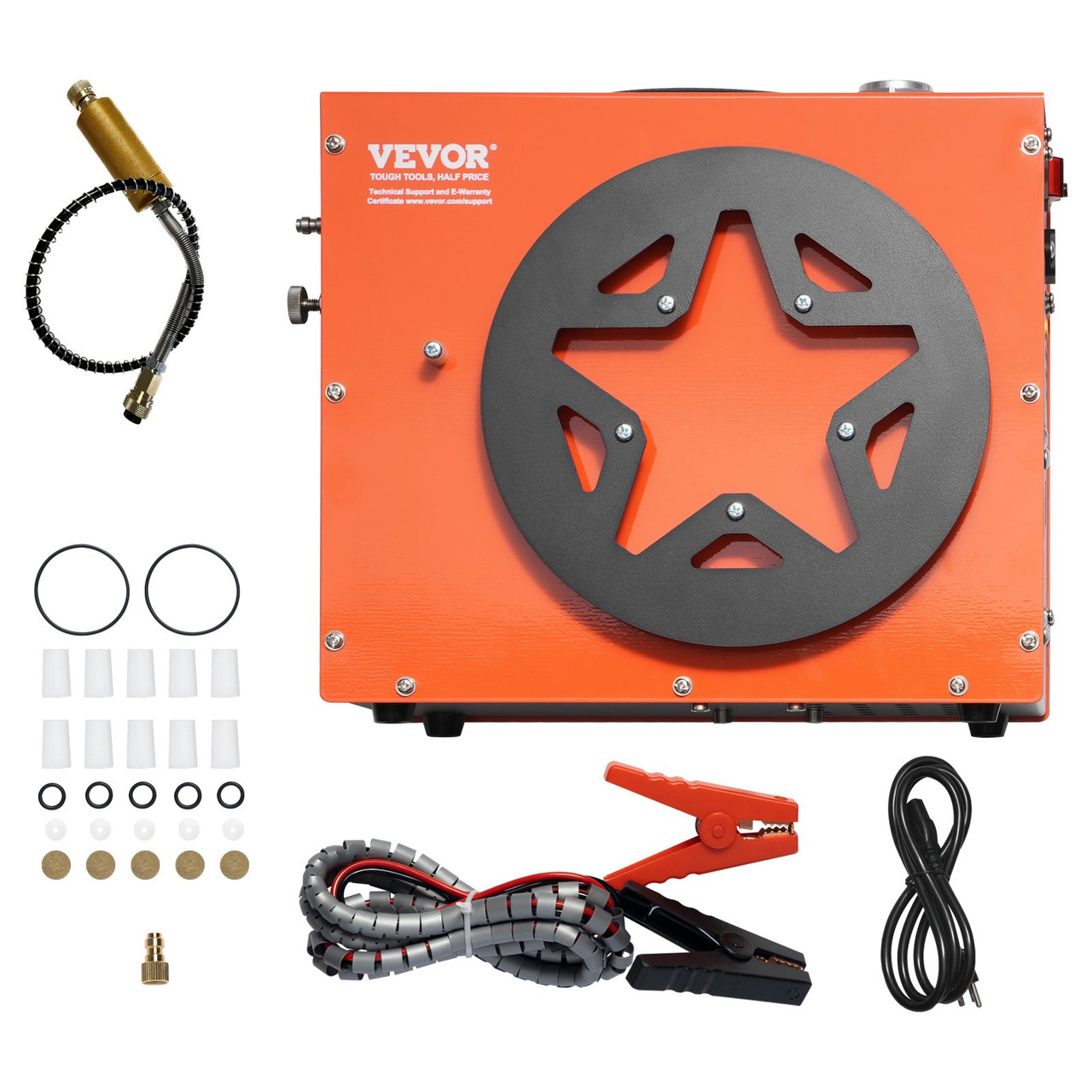 PCP Air Compressor, 4500PSI/30Mpa Portable PCP Airgun Compressor - Built-in Water and Fan Cooling System, Auto-Stop | DC12V/AC120V Paintball Tank Compressor for Air Rifle, Scuba Diving Bottle