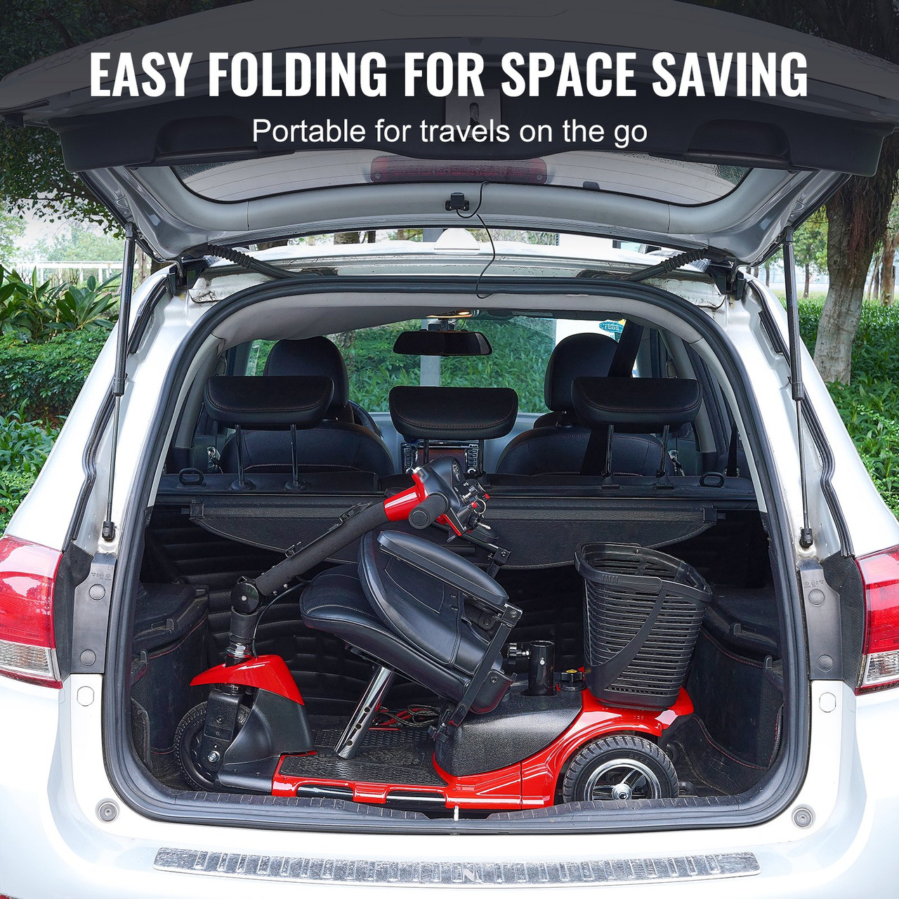 3 Wheel Folding Mobility Scooter for Adults & Seniors, Heavy-Duty Electric Powered Mobility Scooter & 12 Mile Long Range, All Terrain Travel Wheelchair with 9Â° Climbing Capacity, 265lb Capacity