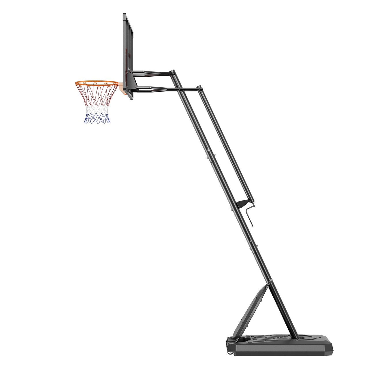 Basketball Hoop, 7.6-10 ft Adjustable Height Portable Backboard System, 50 inch Basketball Hoop & Goal, Kids & Adults Basketball Set with Wheels, Stand, and Fillable Base, for Outdoor/Indoor