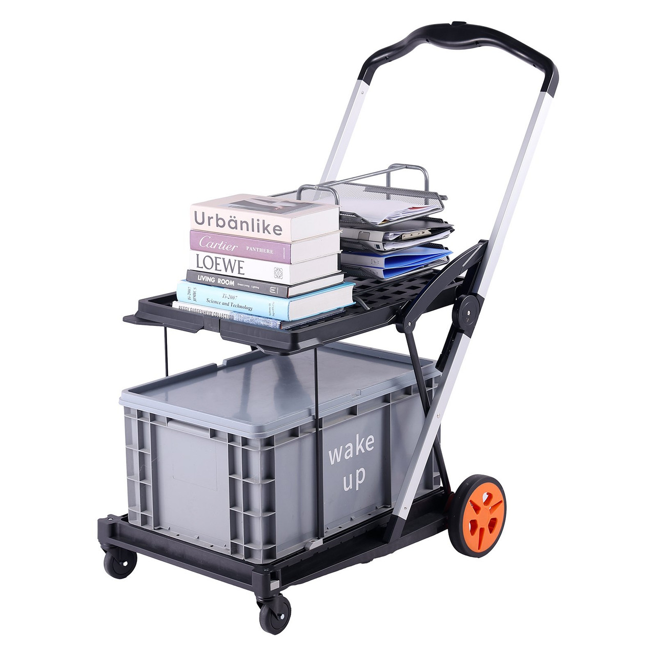 小物入れ 70s Shopping cart Folding Shopping Cart for Groceries Laundry with Wheels and