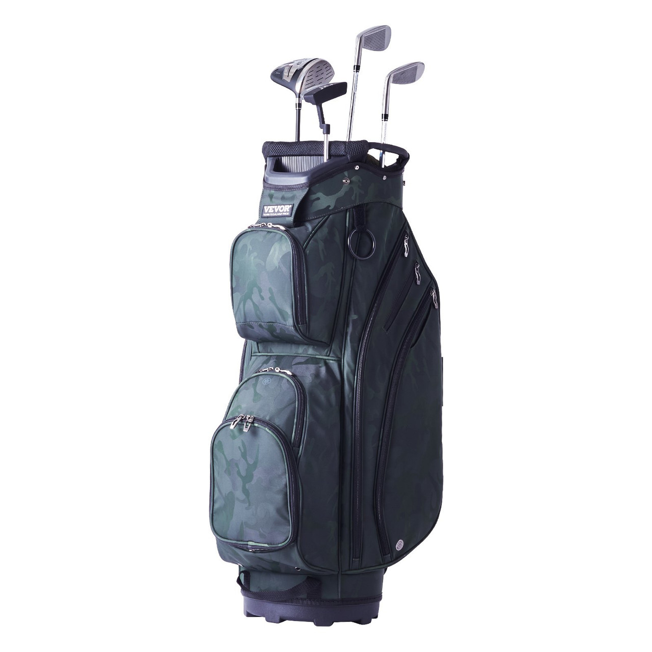 Golf Cart Bag with 14 Way Organizer Divider Top, 36â€ 11 Pockets Premium Nylon Cart Bag, Durable Golf Bags with Handles & Dust Cover & Detachable Straps for Men & Women, Army Green