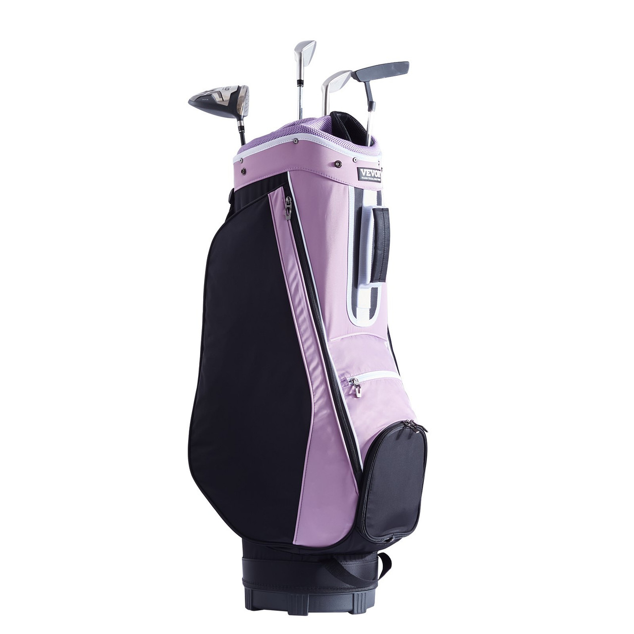 Golf Cart Bag with 14 Way Organizer Divider Top, 36” Multiple Pockets Premium Cart Bag, Durable Golf Bags with Handles & Dust Cover & Detachable Strap for Men & Women, Black Purple