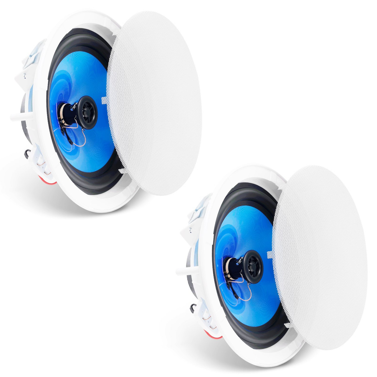 2 PCs 8 Inch in Ceiling Speakers, 50-Watts, Flush Mount Ceiling & in-Wall Speakers System with 8Î©Impedance 89dB Sensitivity, for Home Kitchen Living Room Bedroom or Covered Outdoor Porches