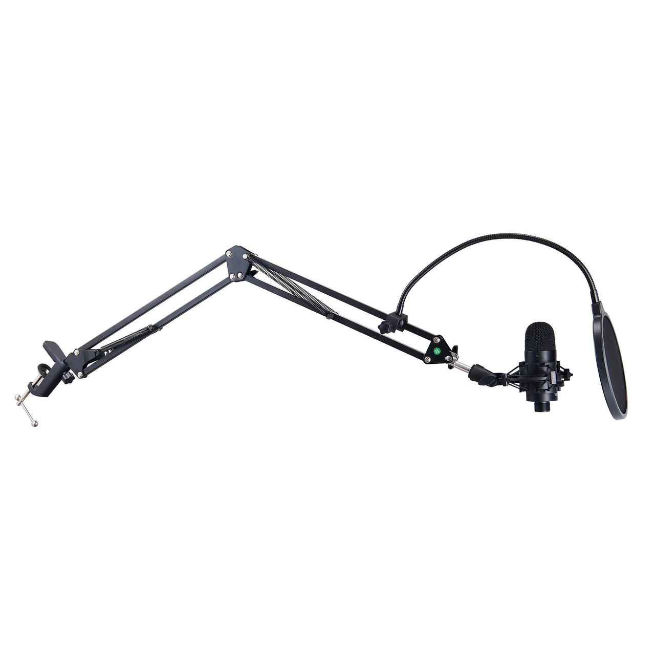 USB Microphone, 192kHz/24-bit, Professional Condenser Microphone Kit, with Boom Arm Stand Pop Filter Shock Mount Mute Button Headphones Jack, for Podcast Recording Video Gaming Singing Streaming