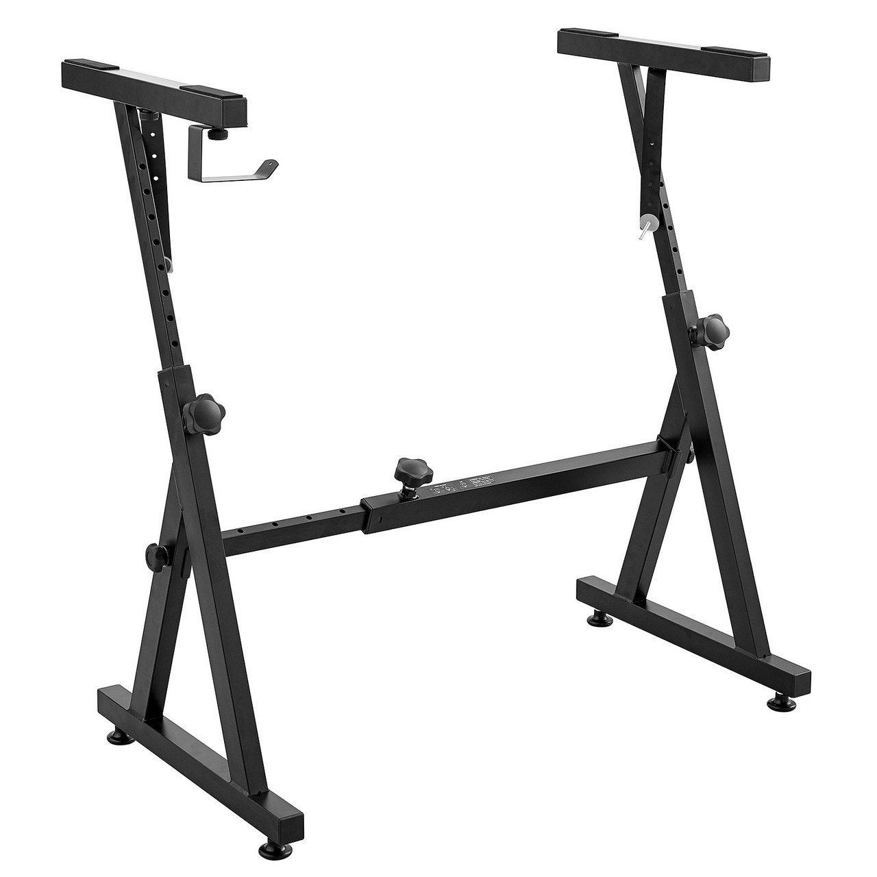 Piano Keyboard Stand, Z Style, Heavy-Duty Digital Piano Music Stand, 250 lbs Capacity with Adjustable Width & Height Wheels Anti-Slip Pads Headphone Hook, Fits for 54-88 Key Electric Pianos