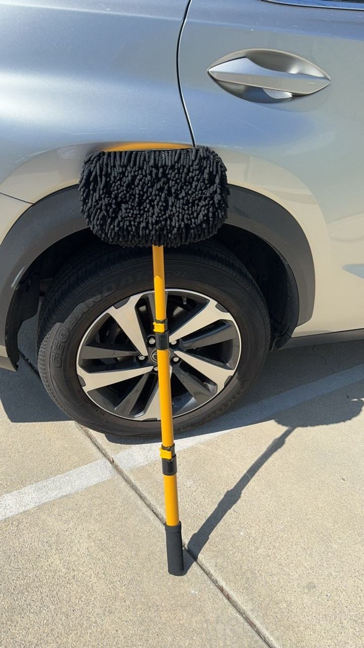 Car Cleaning Brush Car Wash Brush Telescoping Long Handle Cleaning Mop Chenille Broom Auto Accessories Microfiber Adjustable Length Car Clean Brush