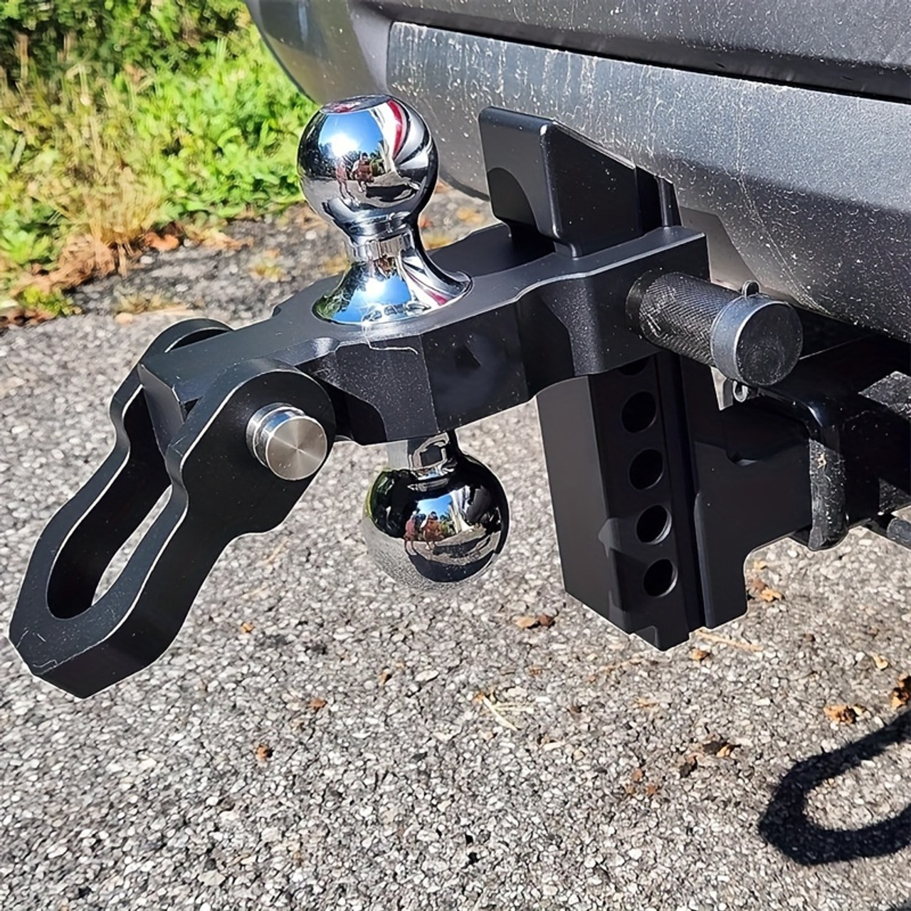 Adjustable Trailer Hitch, 6" Drop/Rise Alloy Steel Drop Hitch With Shackle Hitch, Fits 2-Inch Receiver Only, 12, 500 LBS GTW-Drop Hitch Ball Mount For Heavy Duty Truck, Black