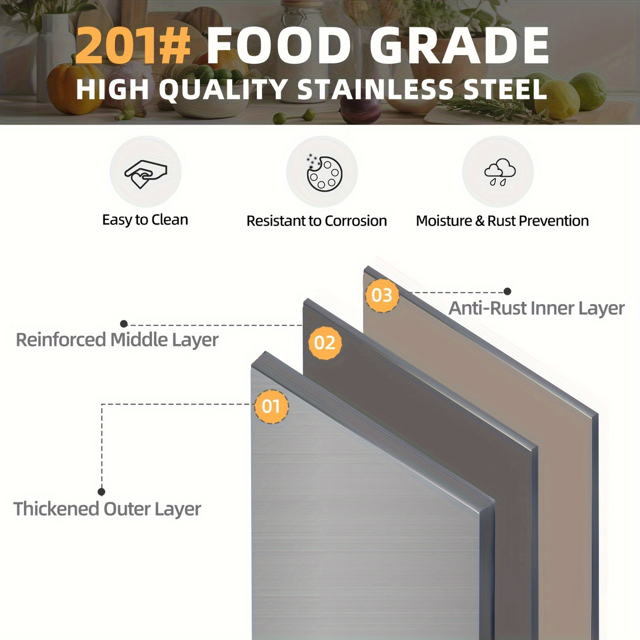 Stainless Steel Table With Overshelves 48"x24" With 2 Adjustable Tier Shelves Commercial Kitchen Prep Table Countertop Metal Work Table Workbench For Garage Home Restaurant Warehouse