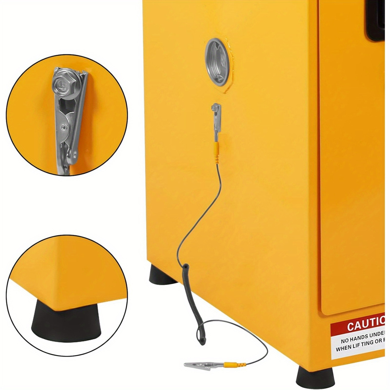 Flammable Cabinet 17" x 17" x 22", Fire Resistant Storage Cabinet, Galvanized Steel Safety Cabinet, Adjustable Shelf Flammable Storage Cabinet for Commercial Industrial and Home Use