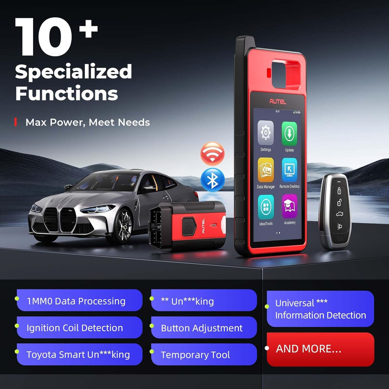 Autel MaxiIM KM100 (X), 2024 Same as KM100 KM100E, KÄ™y Programming Tool, OBD Ã-M-M-O Learning on 99% Cars, 60s KÄ™y Generation & Tansponder, Built-in APB112, Lifetime Free Update, 2PCS Blank KÄ™y