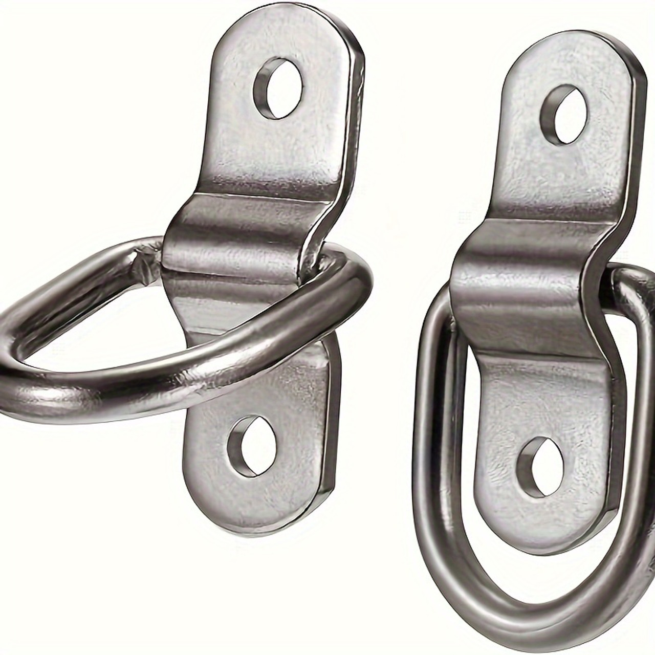 24 Pieces D-Ring Tie Down 1/4 Inch D-Rings Trailer 700 Lbs D-Ring Bracket D Ring Mounting Plate For Ratchet Tie Down Straps Car Truck Bed Cargo