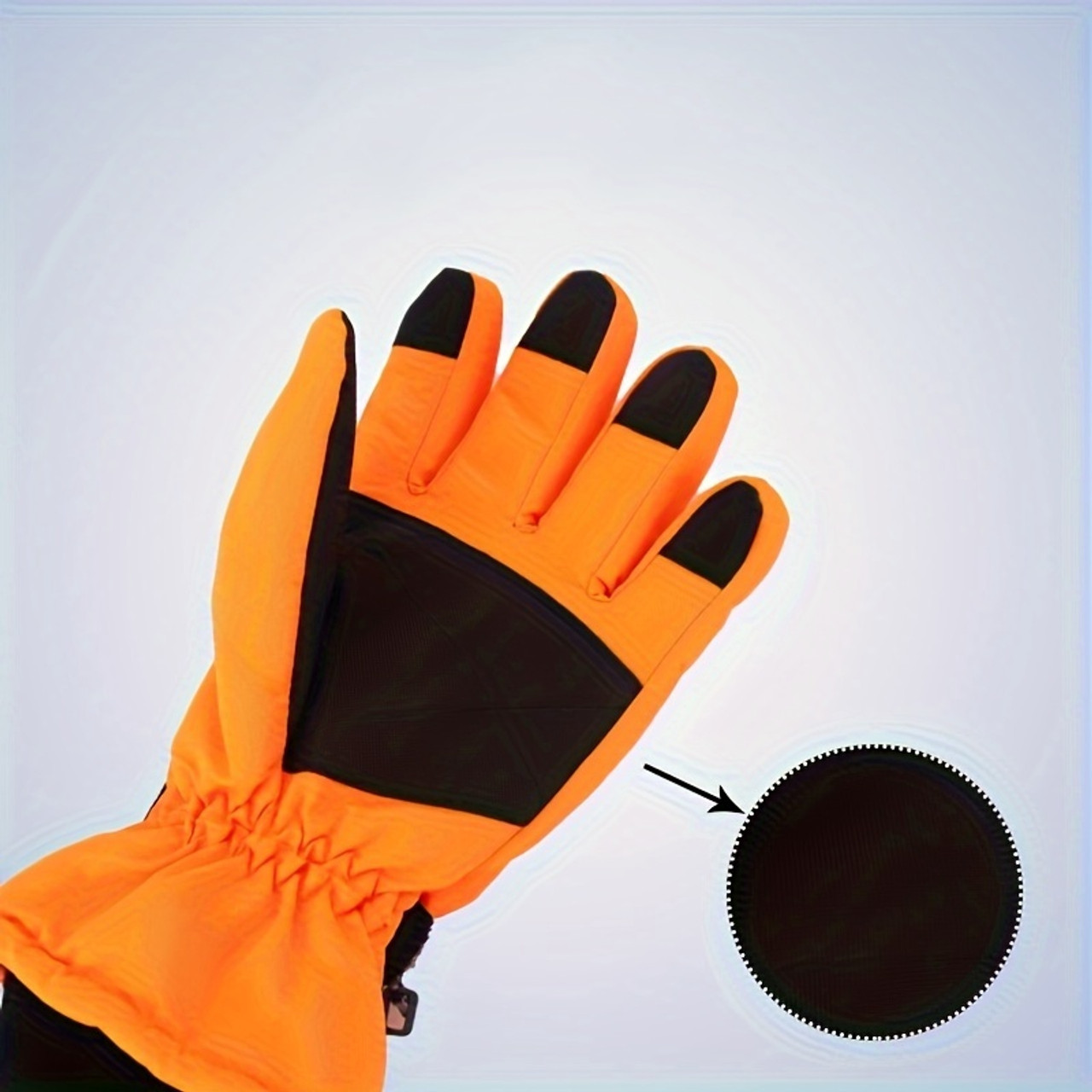 1 Pair Winter Thickened Warm Gloves, Windproof Cold-Resistant, Hand Washable Woven Polyester Fiber, for Outdoor Work, Hiking, Skiing, Cycling