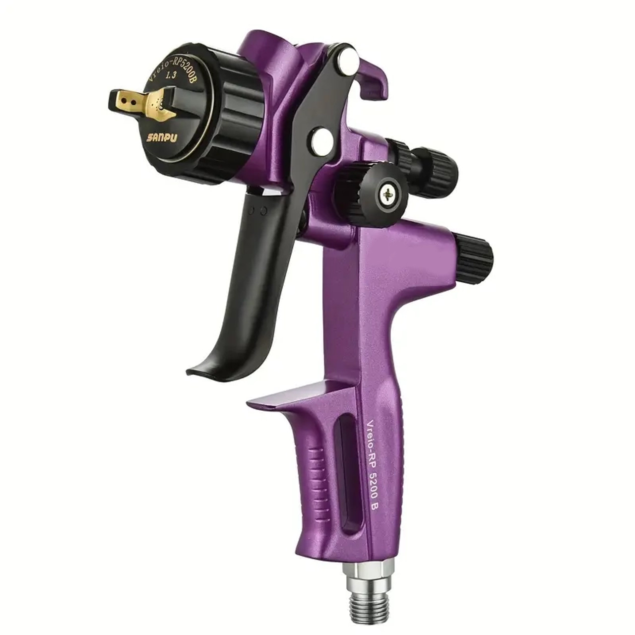 5200B High-End Air Spray Gun Kit with 1.3mm Nozzle, Filter & 20.29oz Capacity - Perfect for Automotive Paint, Varnish & Primer Application Purple Color