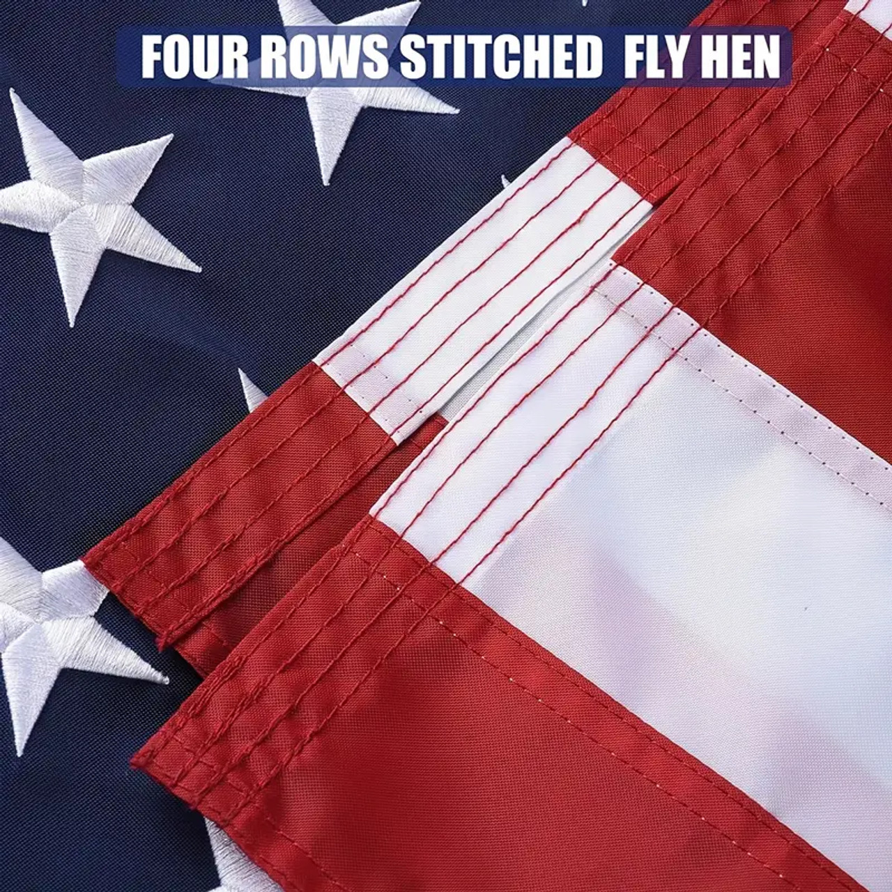 1pc Tear Proof 3X5 Ft American Flag, Build To Long Lasting, Fade Resistant Spun Polyester, High Wind US Outdoor Flags Embroidered Stars, Sewn Stripes, Brass Grommet