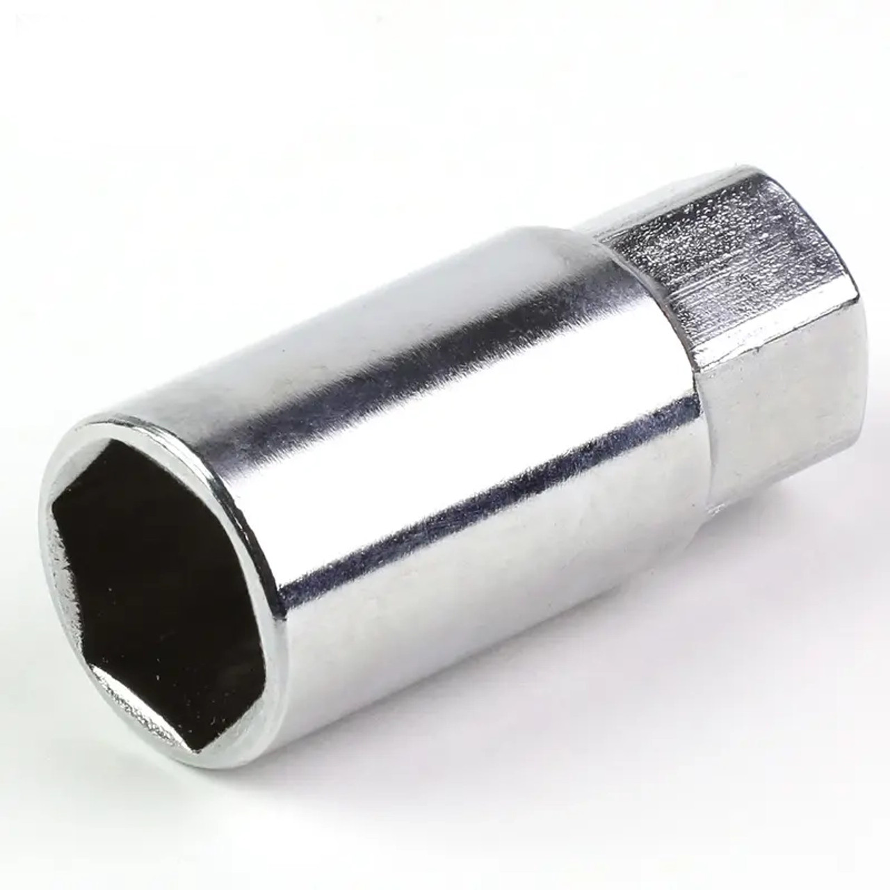 JDM Open-End Hexagon 20 Lug Nuts Set Adapter Key M12X1.25 25mm OD/60mm Tall Silver color