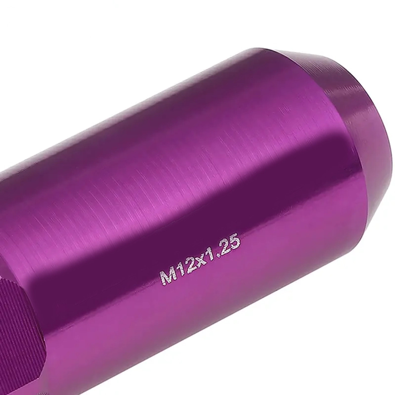 JDM Open-End Hexagon 20 Lug Nuts Set Adapter Key M12X1.25 25mm OD/60mm Tall purple color
