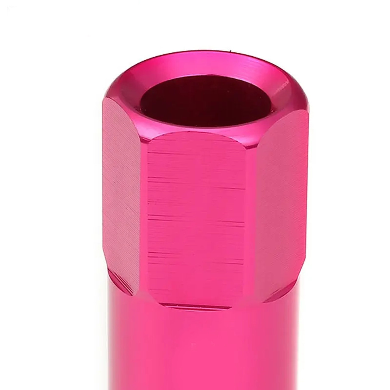 JDM Open-End Hexagon 20 Lug Nuts Set Adapter Key M12X1.25 25mm OD/60mm Tall pink color