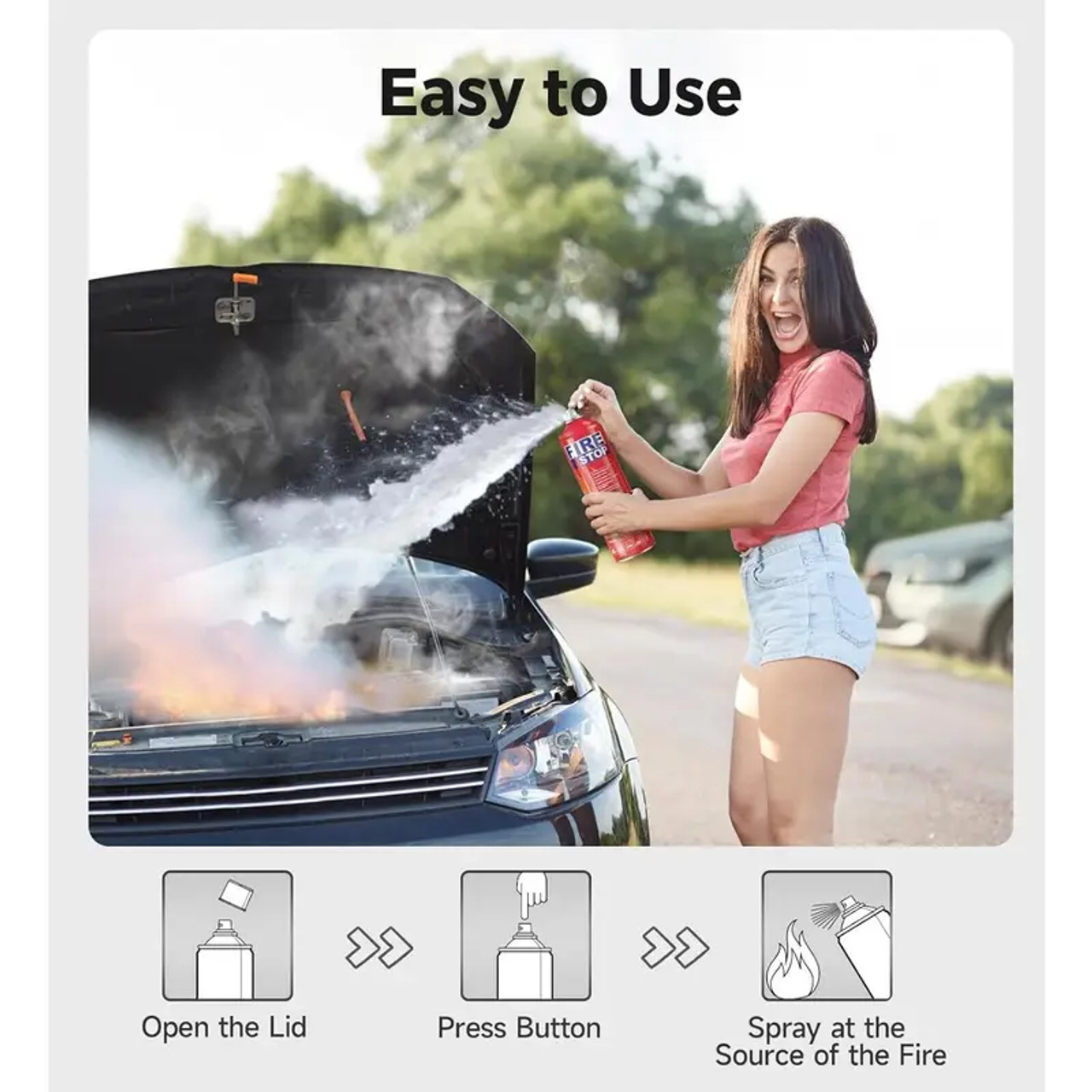 4 pcs Portable Water - based Fire Extinguishers with 8 - in - 1 Functions and Mounting Brackets. These fire extinguishers are suitable for automotive accessories, home decoration, kitchen use, outdoor camping, party decoration