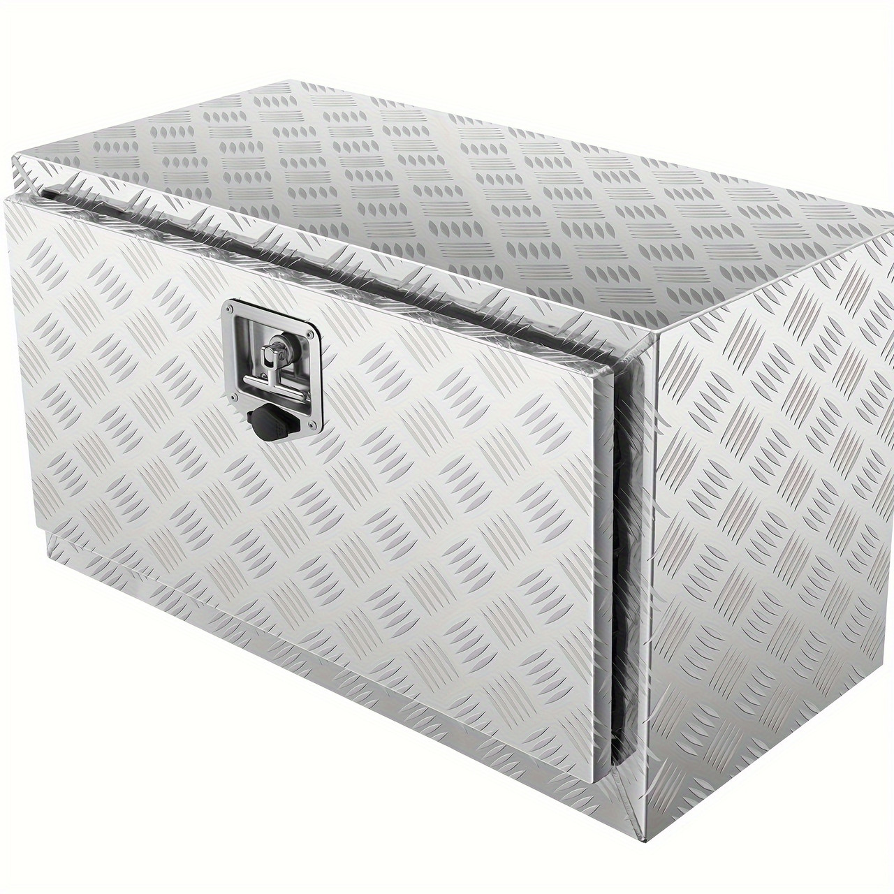 Underbody Truck Box 30"Ã—14"Ã—16" Pickup Storage Box Heavy Duty Aluminum Diamond Plate Tool Box With Lock And Keys Waterproof Trailer Storage Box With T Handle Latch For Truck Van Trailer