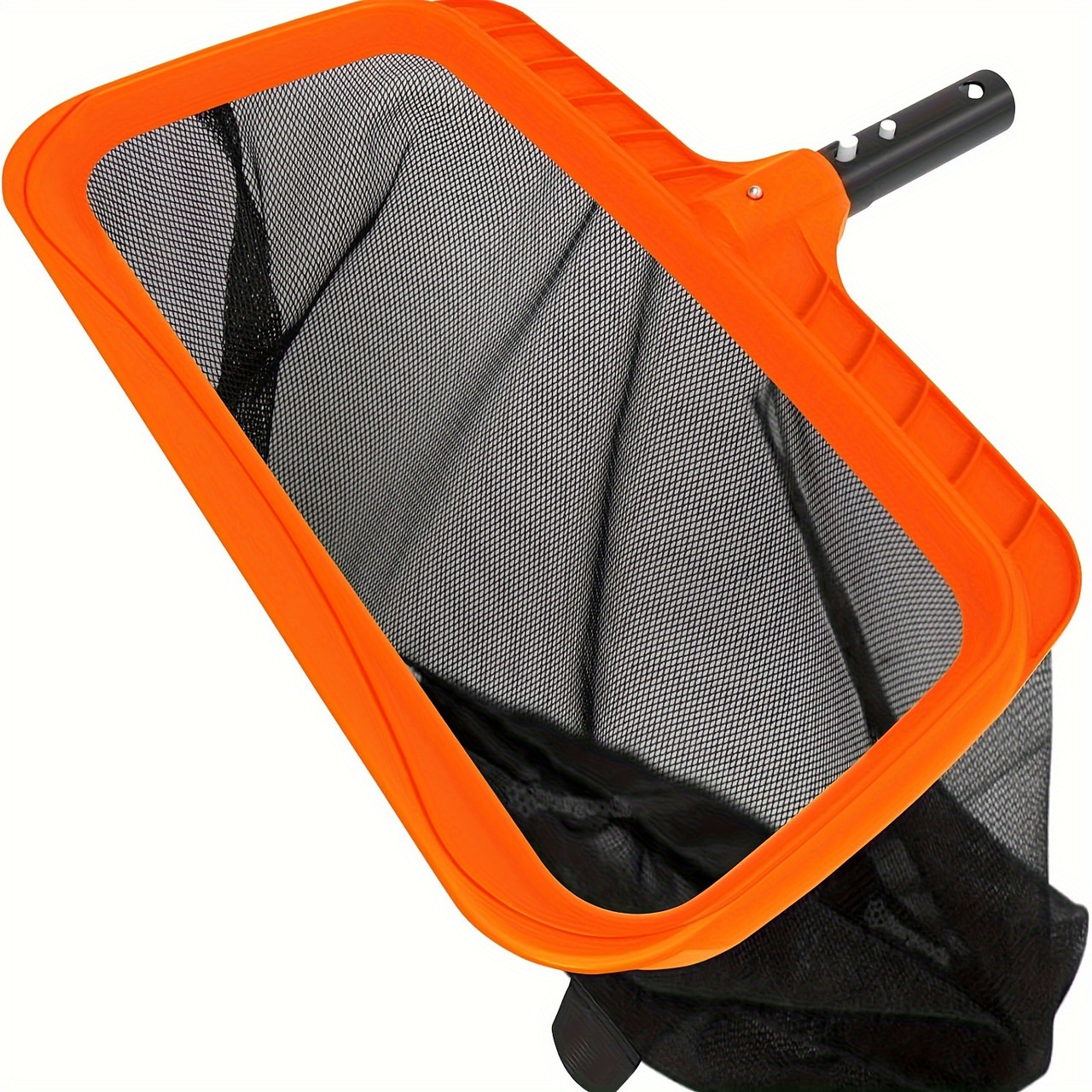 [Deep Mesh Net Leaf Rake] Pool Skimmer Net, Heavy Duty Leaf Rake with Deep Pool Mesh Net Bag for Cleaning