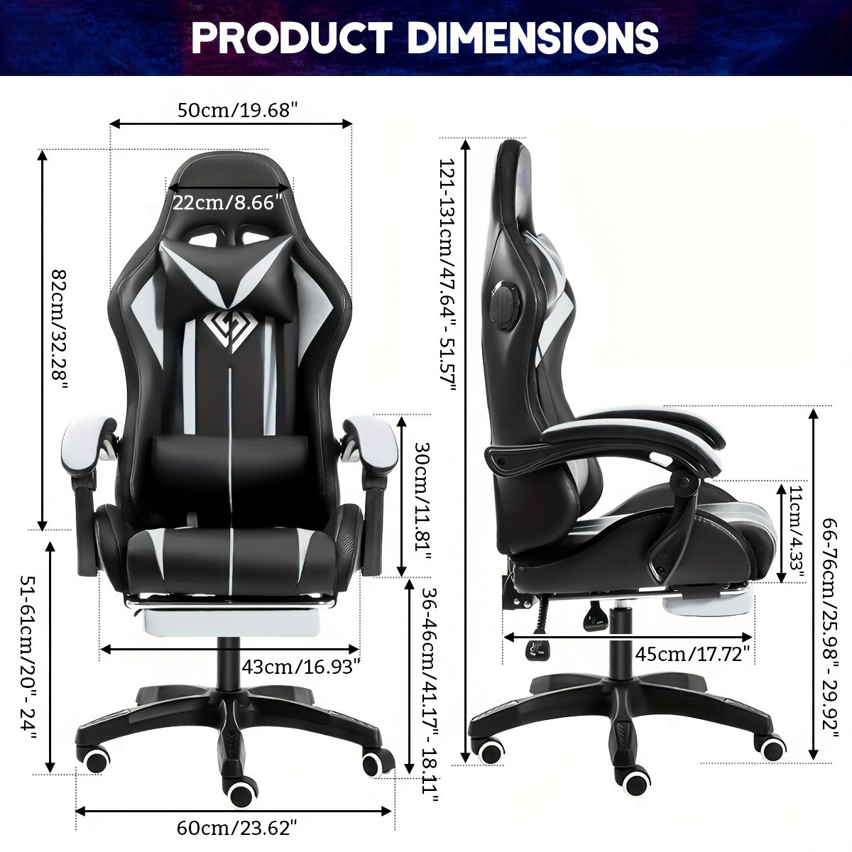 Chair Type: Chaise-lounge
Frame Material: Metal
Filling Material: Sponge
Back Style: Solid
Movement Type: Rotating
Operation Instruction: Wipe Clean
Seat Recliner Operation Mode: Manual
Surface Recommendation: Other
Seat/Recliner Adjustment Method: Handle
Power Supply: USB Powered
Color: Blue + BlackChair Type: Chaise-lounge
Frame Material: Metal
Filling Material: Sponge
Back Style: Solid
Movement Type: Rotating
Operation Instruction: Wipe Clean
Seat Recliner Operation Mode: Manual
Surface Recommendation: Other
Seat/Recliner Adjustment Method: Handle
Power Supply: USB Powered
Color: Blue + Black