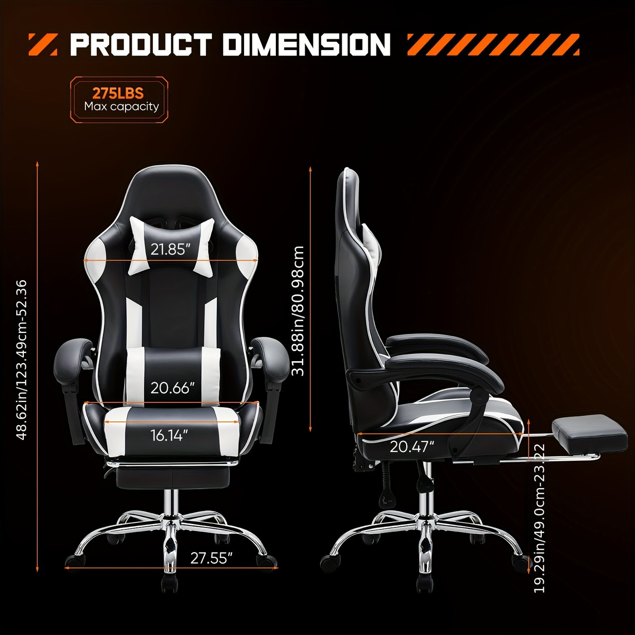 Ultimate Gaming Throne - Ergonomic Computer Chair with Footrest, Lumbar Support, Height Adjustment, 360Â° Swivel, Headrest, and Breathable Mesh for Long-Lasting Comfort and Productivity in Office or Gaming Sessions Gray Color