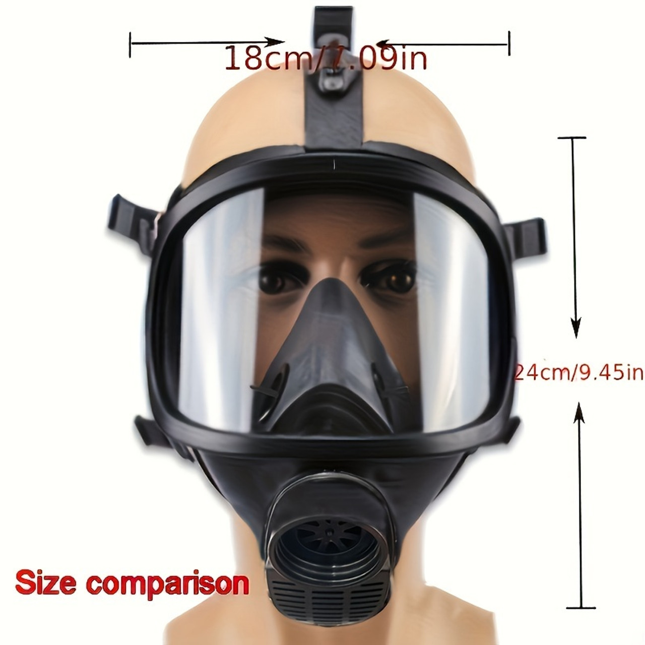 Nuclear & Chemical Gas Mask, MF14 Full Face Tactical Respirator with 40mm Activated Carbon Filter for Dust, Vapour & Chemical Protection, Nuclear Contamination Protection