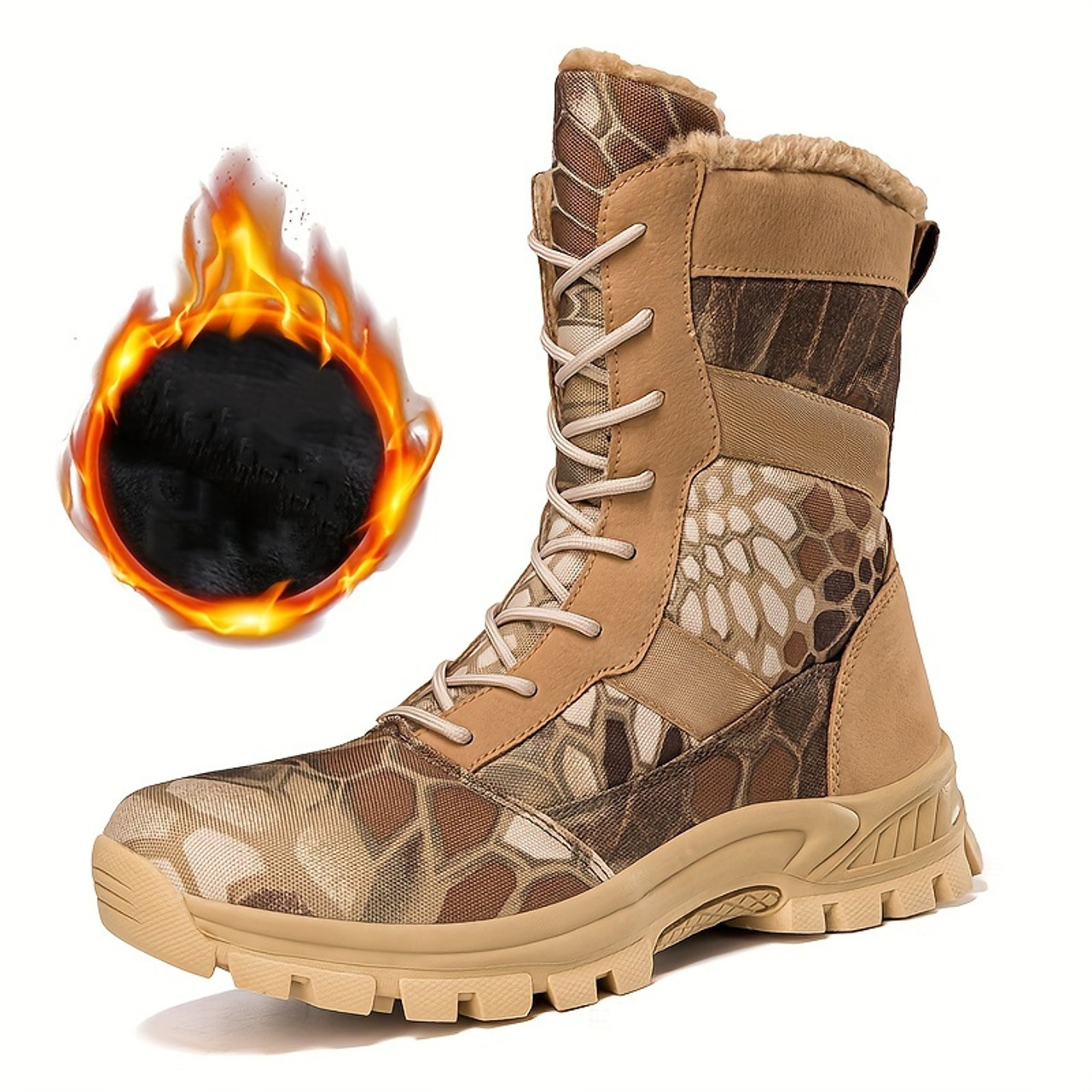 Winter Snow Boots - Thickened Non-Slip High-Top Short Boots for Men and Women Plus Size - Travel Hiking Sports Mountaineering Shoes