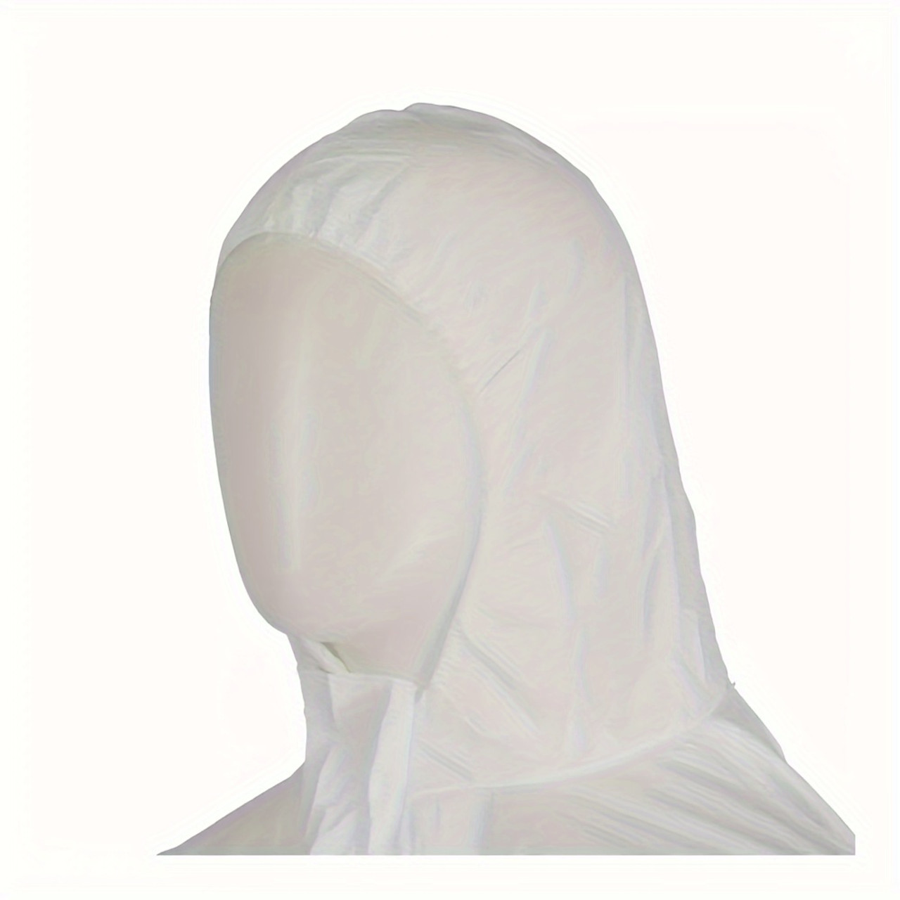 Breathable 55g SF Material Viscose Chemical Resistant Coveralls - Pack of 5, Disposable Protective Workwear with Hood, Elastic Waist & Sealed Zipper - 60% Fabric, 40% PVC for Painting, No Shoe Covers