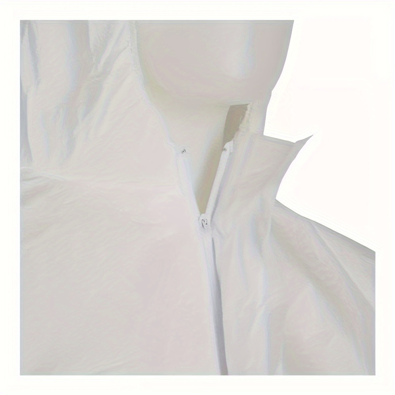 Breathable 55g SF Material Viscose Chemical Resistant Coveralls - Pack of 5, Disposable Protective Workwear with Hood, Elastic Waist & Sealed Zipper - 60% Fabric, 40% PVC for Painting, No Shoe Covers