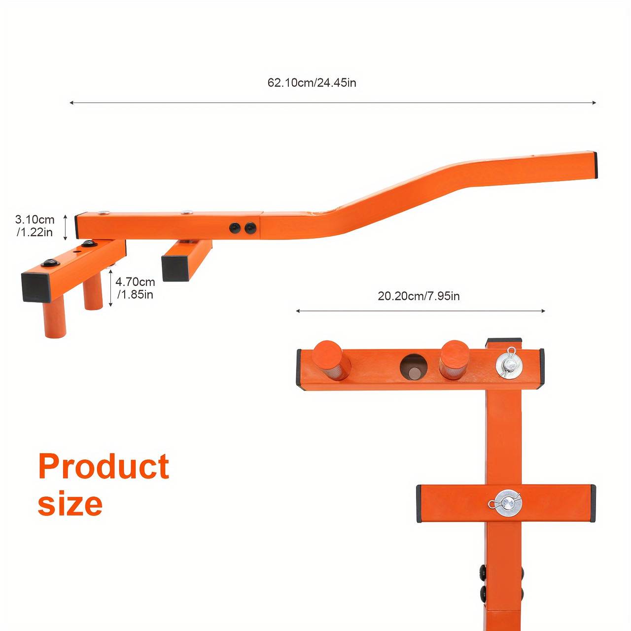 Heavy-Duty Steel Deck Straightener Tool, Adjustable for Straightening and Bending Boards, Deck Leveler with Tightening Gaps, Universal for Wooden Decking - Vibrant Orange, Manual Tool, No Battery Required