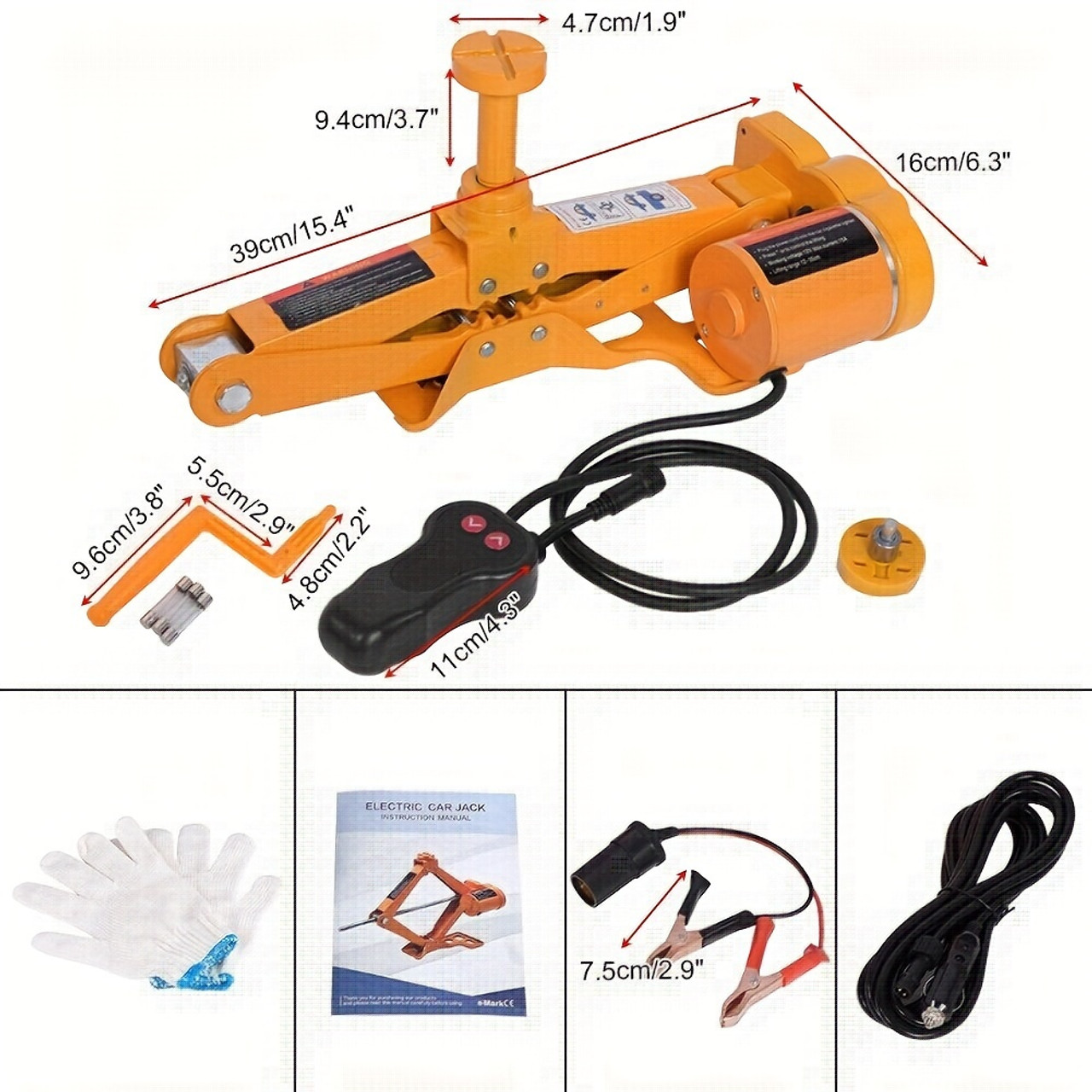 Electric Car Jack, 3 Ton 12V Scissor Car Jack Electric , Electric Car Jack Kit For Car SUV Sedan Tire Changing