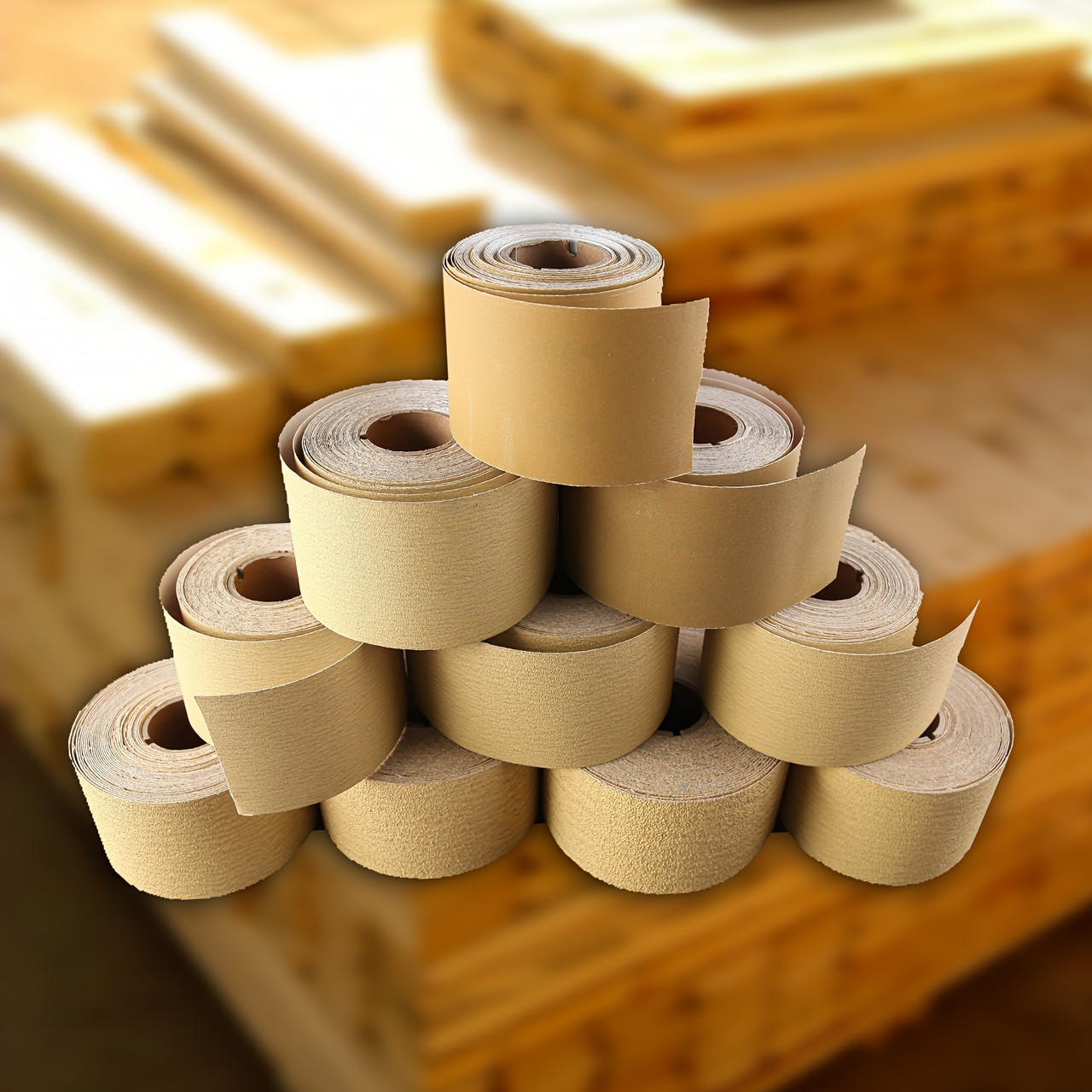 1 Roll 180 Grits Self-Adhesive Sandpaper, 2-3/4" x 10 Yard, PSA Sticky back Sand Paper Sheets for Automotive & Woodworking, Compatible with Sanding Blocks, Fabric Material